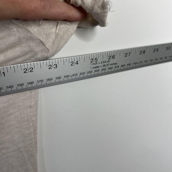 IRO Shirt Womens Small Beige Oversized Distressed Textured Lightweight‎ Top - Picture 9 of 9